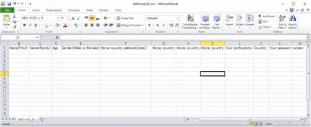 Downloaded visitor list (Microsoft Excel)